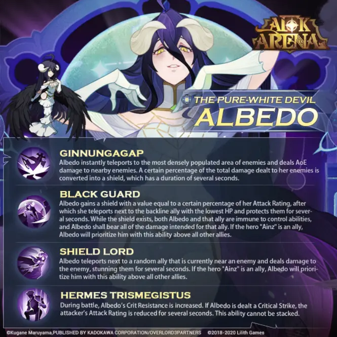 afk arena albedo new hero preview