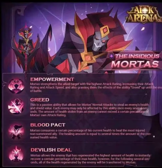 afk arena new hero Mortas