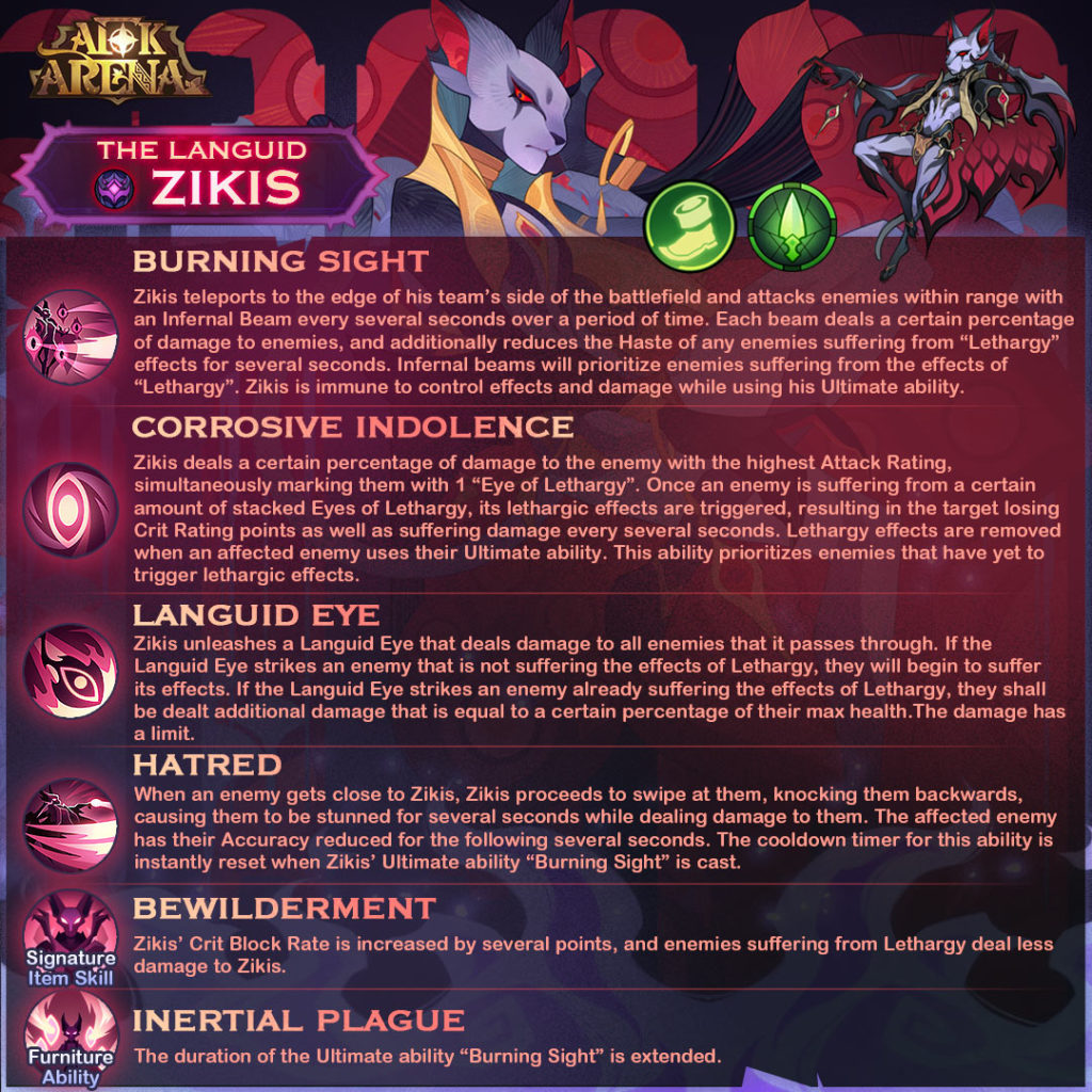 afk arena new hero zikis skills and abilities